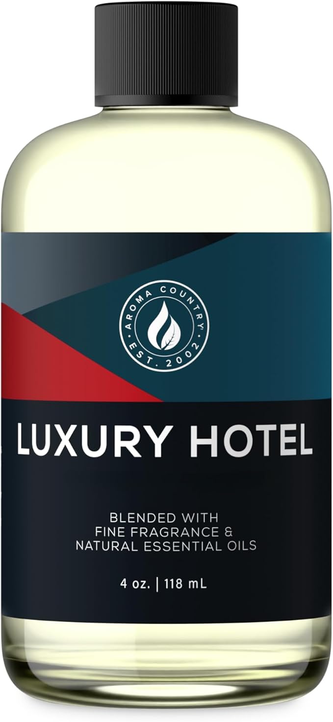 Aroma Country Luxury Hotel Diffuser Oil - Luxury Hotel Scent Oil for Diffuser & Air Fresheners for Home - Essential Oil Diffuser Refill, Home Fragrance Collection with Gardenia & Amber (4 Fl. Oz) AromaCountry