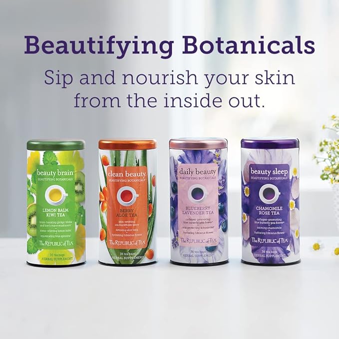 The Republic of Tea Beautifying Botanicals® Beauty Sleep Herbal Tea, 250 Count - Bloomnest
