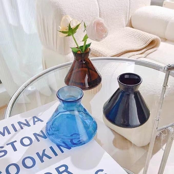 200ml Blue Glass Reed Diffuser Bottles,Empty Refillable Diffuser Bottle for Essential Oils,Aromatherapy Container for DIY Replacement Diffuser,Reed Sticks,Crafts Decor Bloomnest