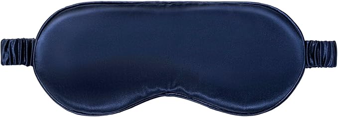 slip Pure Silk Sleep Mask - Navy | 100% Mulberry Silk, Ultra Soft & Comfortable, Blocks Light for Restful Sleep | Adjustable Strap for Perfect Fit, Gentle on Skin & Hair | Ideal Travel Accessory - Bloomnest