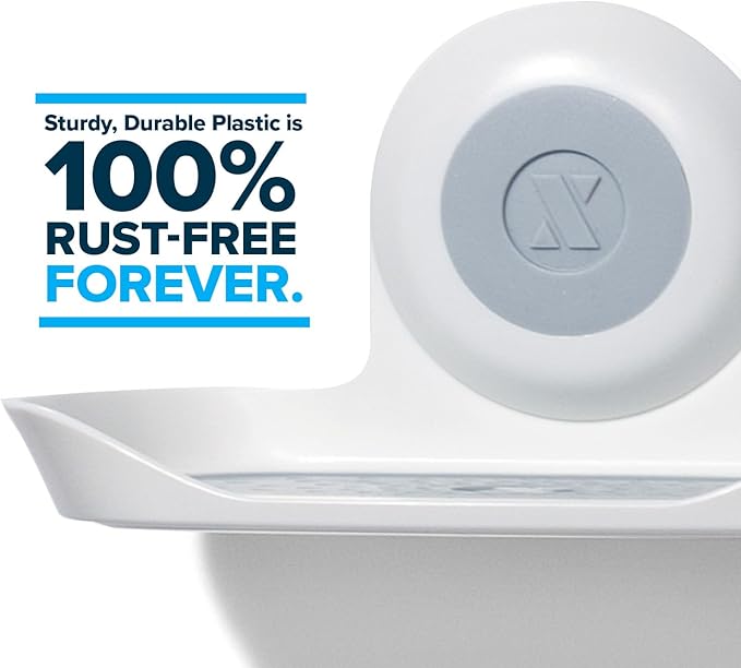 SlipX Solutions Strong Hold Soap Saver, Suction Cup Soap Holder, Must Have Universal Kitchen & Bathroom Shower Accessories, White - Bloomnest