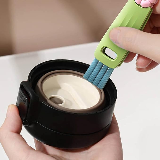 Straw Cleaner Brush Fit for Owala FreeSip 24oz/32oz/40oz, Silicone Long Handle Bottle Brush Compatible with Owala Water Bottle,Plus 3 in 1 Cup Lid Cleaning Brush GL-Auking