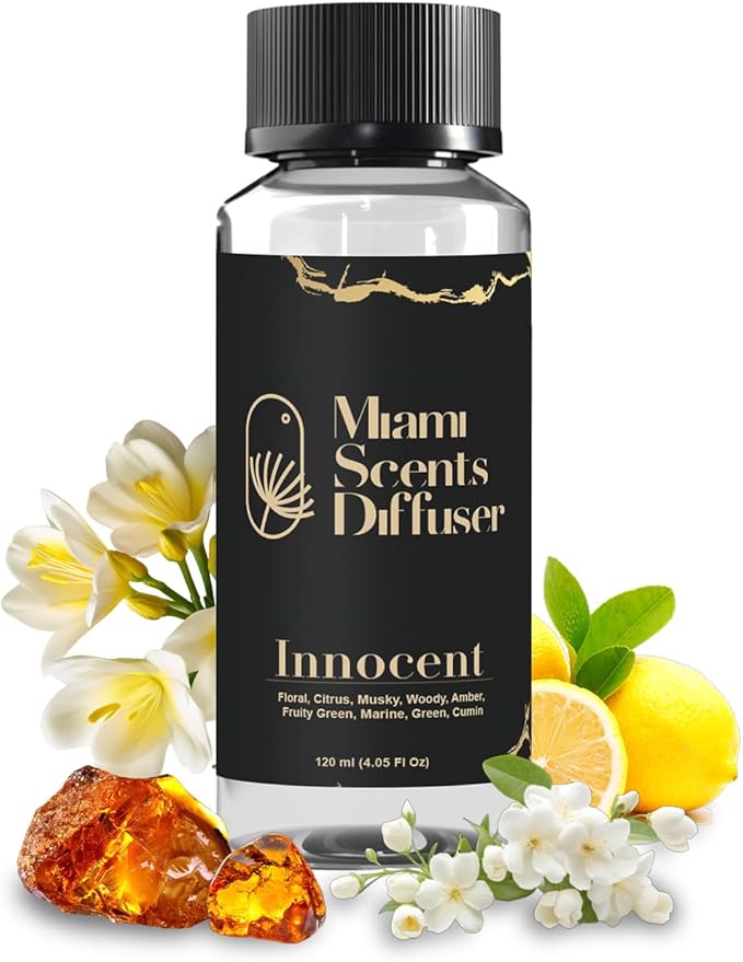 Innocent Scent Inspired by The Palms Hotel & Spa 4 Fl Oz - 120 ml Essential Oils Aroma for Home Diffuser Luxury Fragance Refill Aromatherapy Fresh Blend of Citrus, Musky, Woody, Amber & Fruity Green. - Bloomnest