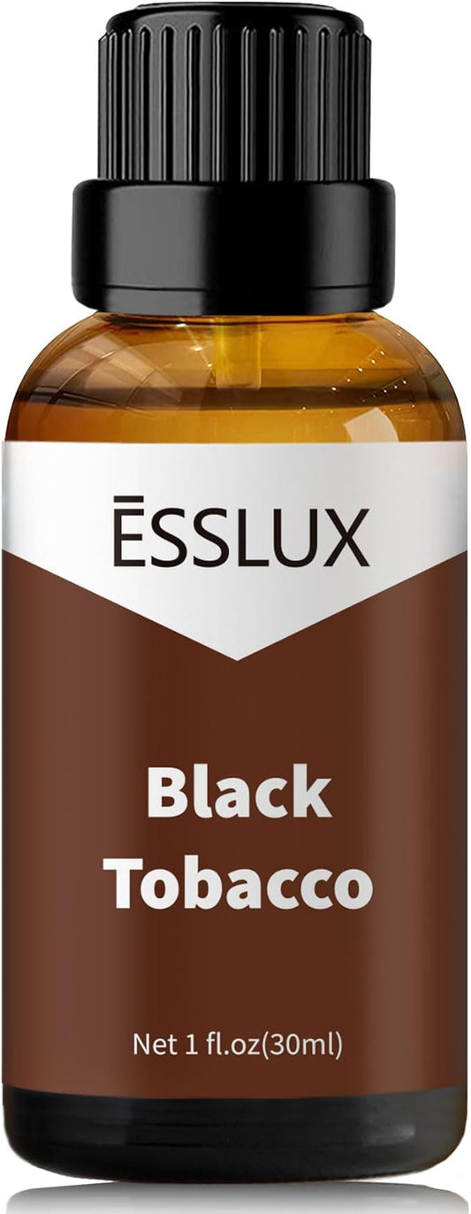 Black Tobacco Fragrance Oil - ESSLUX Essential Oils for Diffuser, Candle Soap Making Scents, Aromatherapy Scented Massage, Perfume for Humidifier Home Fragrance, 1 fl oz - Bloomnest