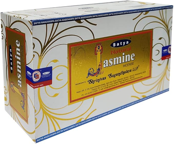 Natural Jasmine Incense Sticks and Incense Stick Holder Bundle Insence Insense Satya - Bloomnest