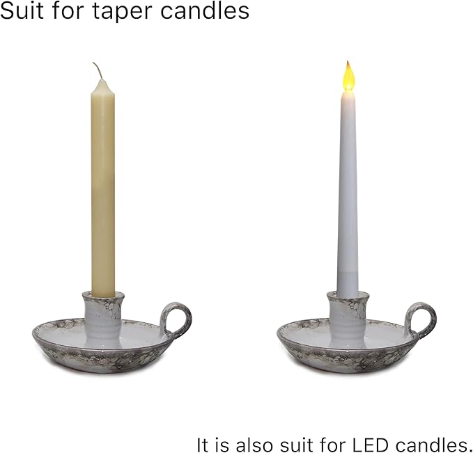 Candle Holder Ceramic Candlestick Holder, Candlelight Stand for Spell Candles, Taper Candles, and Incense, Halloween Christmas Dining Room Home Decoration Display - Bloomnest
