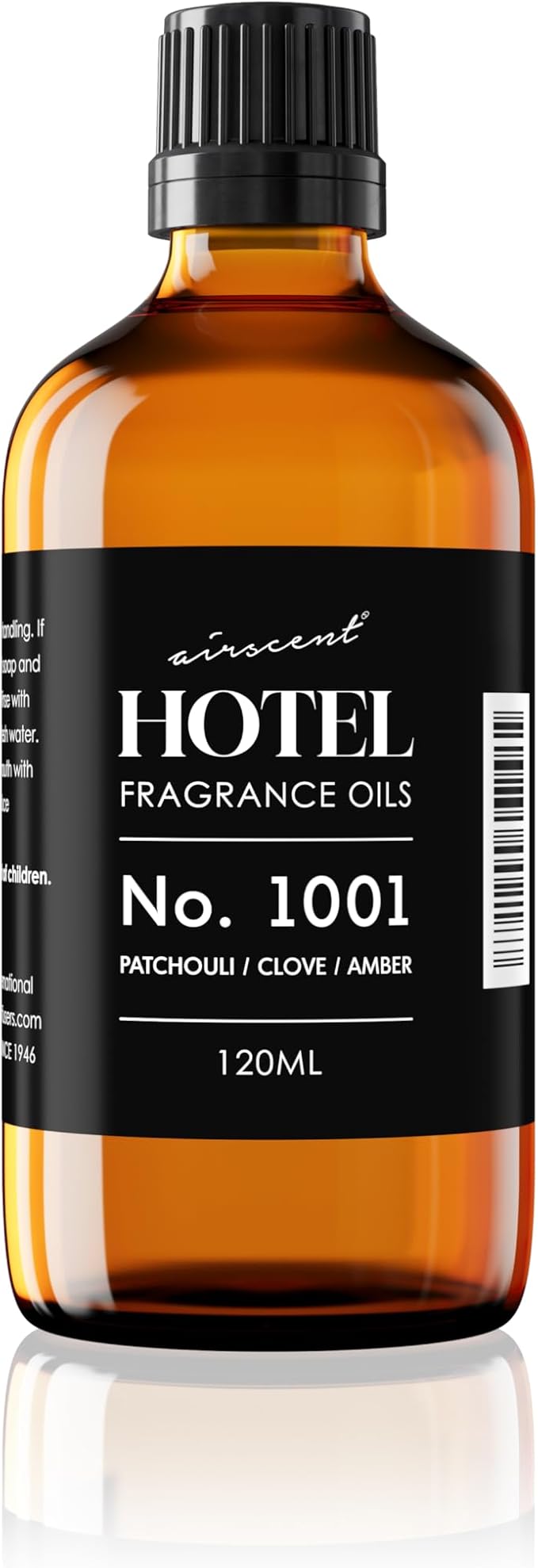 AirScent Hotel Diffuser Oil No. 1001 - Patchouli Clove Amber - Hotel Scent Dupe - Premium Fragrance Oil for Ultrasonic and Waterless Diffusers- 120 mL, 4 fl oz Glass Dropper Bottle Airscent