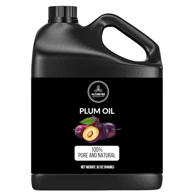 Naturevibe Botanicals Plum Oil 32 Ounces | 100% Pure and Natural | Great for Skin Care and Hair Care - Bloomnest