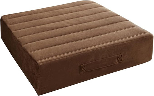 Codi Thick Replacement Couch Cushions, Upholstery Foam with Washable Covers for Sofa Cushion Chair Meditation - 24 × 24 × 5 Inch | High Density Foam, Coffee