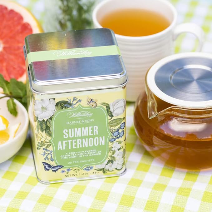 Harney & Sons Summer Afternoon Colonial Williamsburg Blend | Green Tea with Floral and Fruit Flavors - Bloomnest