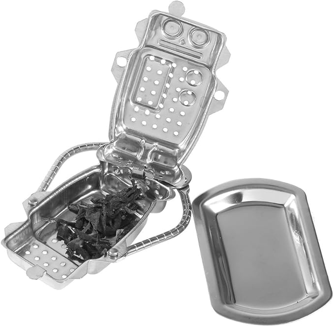 Food 8/20 Stainless Steel Loose Leaf Tea Infuser, Cute Animal Shape Infuser, Strainer, with Long Chain Hook to Brew Loose Leaf Tea, Spices and