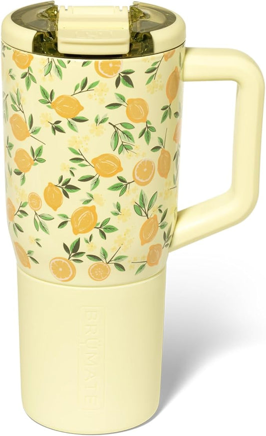 BrüMate Müv - 25oz 100% Leak Proof Insulated Coffee Mug with Handle & Lid - Stainless Steel Coffee Travel Mug - Double Walled Coffee Cup (Limoncello) - Bloomnest