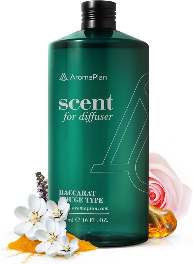 AromaPlan Hotel Scents Inspired by Baccarat Rouge 16 Fl Oz (473ml), Home Luxury Aroma & Hotel Diffuser Oil for Aromatherapy- USA Made, Bigger Bottle, Bolder Aroma & Longer Lasting - Bloomnest