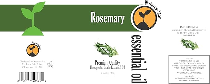 16oz Rosemary Essential Oil - Therapeutic Grade Essential Oil for Aromatherapy, Diffuser, Soap Making, and Candles - Bloomnest