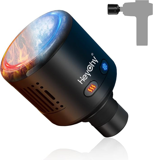 Massage Gun Head with Heat and Cold,Relief Muscle Pain Massage Gun Accessories,Deep Tissue Sports and Fitness Massager Heads,Rechargeable Massager Head,2025 Gifts for Man&Women - Bloomnest