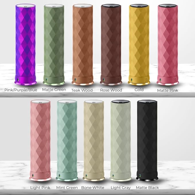 Waterless Essential Oil Hotel Scent Diffuser - Cold Air Diffuser - Covers 1000 sq. ft. - Waterless Diffuser for Home, Office & Hotel (Black + Interchangeable Sleeve) (Black + Gold Sleeve) - Bloomnest