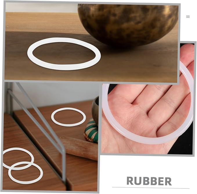3pcs Rubber Sound Bowl Ring Durable Crystal Singing Bowl Cushion for Preventing Collisions Easy to Install and Remove for Home and Office Decor - Bloomnest
