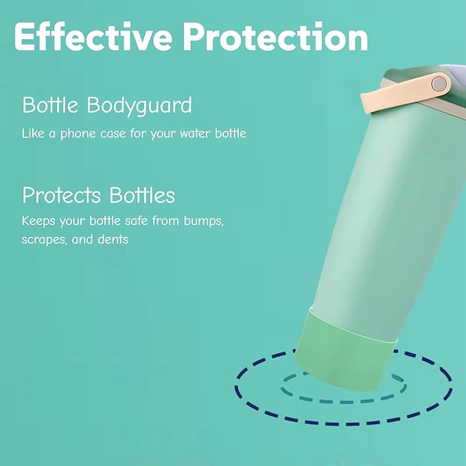 Silicone Boots Compatible with Owala 30oz & 40oz FreeSip Sway Bottles – Non-Slip, Scratch-Resistant Protective Sleeve KPWIN