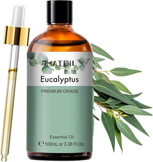 PHATOIL Pure Eucalyptus Essential Oil, 100% Pure Therapeutic Grade Premium Oil for Hair Care, Skin, Aromatherapy 3.38Fl Oz - Bloomnest