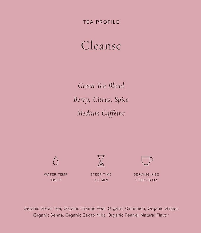Art of Tea | Cleanse 3.5oz (Green Tea, Ginger, and Pomegranate Tea) | Wellness Loose Leaf Artisan Tea - Bloomnest