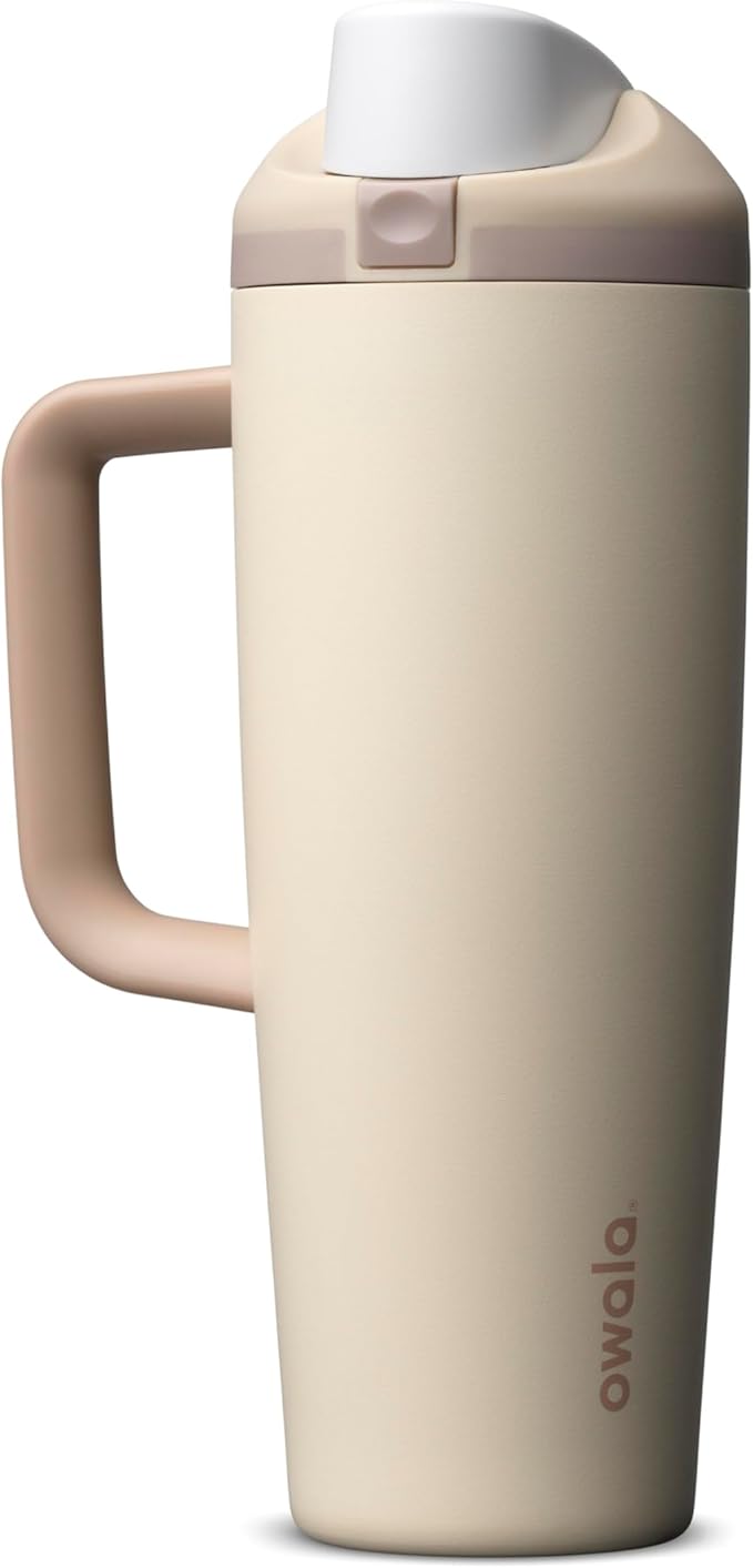 Owala FreeSip Tumbler - Stainless Steel - 30-oz. - Tan (Lightly Toasted) Owala