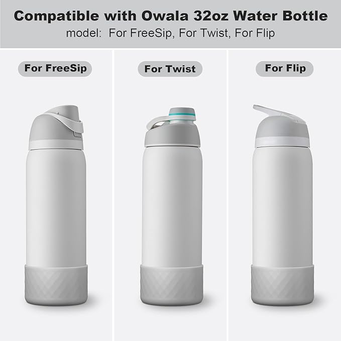 Silicone Boot for Owala Water Bottle 24 oz 32 oz 40 oz, Anti-Slip Protective Sleeve for FreeSip/Twist/Flip Stainless Steel Water Bottles Accessories BEONSKY