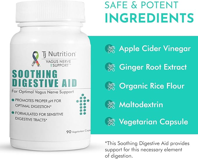 Digestive Health Support - Soothing Digestive Aid with Vagus Nerve Support™ for Optimal pH and Enhanced Digestion Comfort TJNutrition