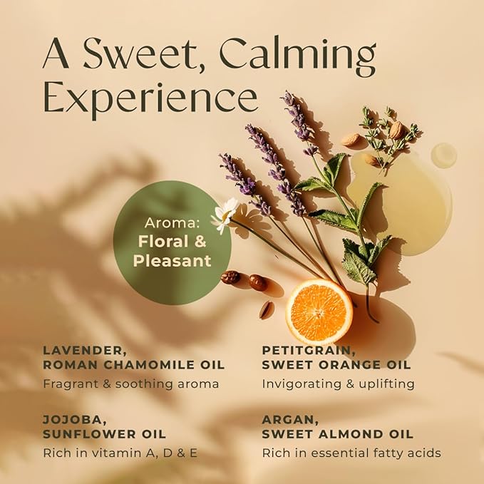 Gya Labs Calming Massage Oil - 6.76 Fl Oz - Non-Greasy Formula for Sore Muscles, Deep Relaxation & All Skin Types - Suitable for Men & Women - Bloomnest