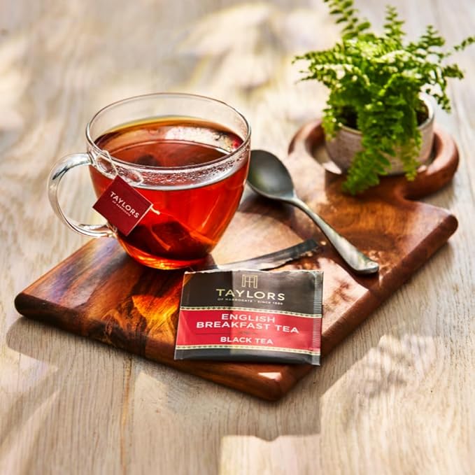 Taylors of Harrogate English Breakfast, Black Tea, Individually Wrapped Bags, 20 Count (Pack of 6), Rich, Bright & Malty, Caffeinated, Enjoy Hot or Iced, 120 Teabags - Bloomnest