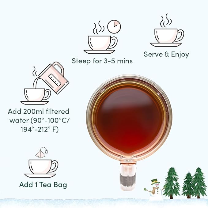 VAHDAM, Advent Calendar 2026 Tea Bags (240g/8.47oz) Limited Edition Holiday Gift Box - 24 Flavors, 5 Each | Christmas Advent Calendar 2026 for Adults | Advent Calendar 2026 Adult Women and Men - Bloomnest