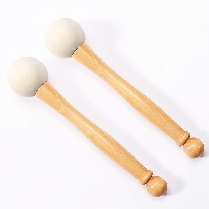Two rubber mallets for Playing Crystal Singing Bowl 2 PCS - Bloomnest