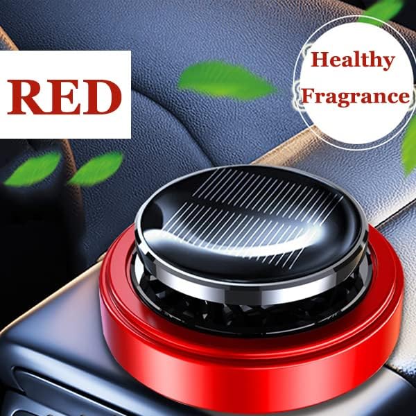 Solar Energy Powered Air Freshener Natural Essential Oil Diffuser Car Perfume Scent Fragrance Purifier Rotating Relieve Fatigue Aromatherapy for Home Office Car Decoration Gifts - Bloomnest