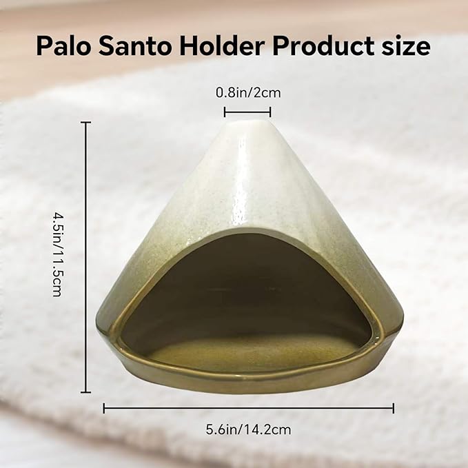 Palo Santo Holder Incense Burner, Ceramic Incense Holder with Ash Catcher, Mini Palo Santo Burner, Unique Aromatic Meditation Gifts for Women, Sage Holder for Burning, Palo Santo Sticks Home Decor Bloomnest