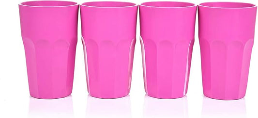 Mintra Home Unbreakable Drinking Cups and Tumblers 4PK - Shatterproof, BPA Free, Reusable, Party Cups, BBQ, Colorful Set, indoors and outdoors (Purple, Large - 15oz) - Bloomnest