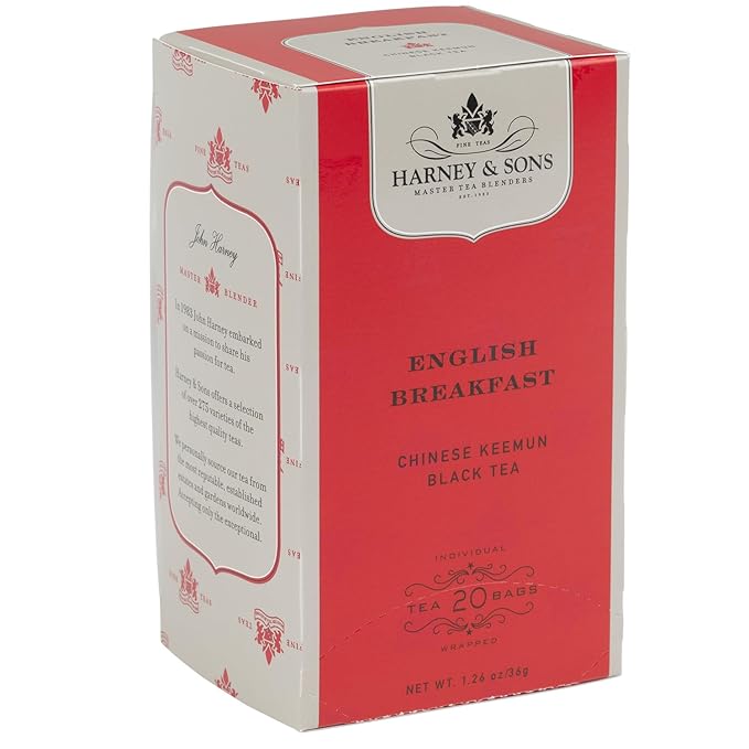 Harney & Sons Black Tea, Tea Bags, English Breakfast, 20 Count - Bloomnest