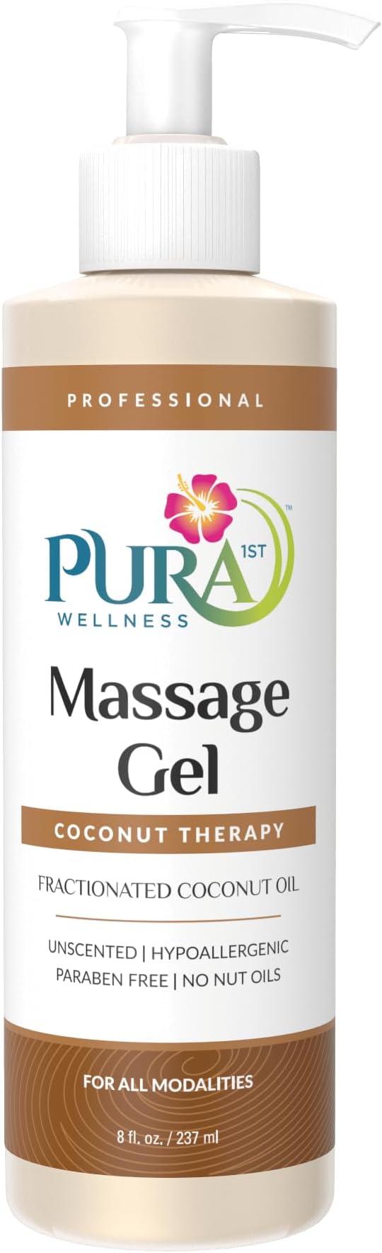 Coconut Therapy Massage Gel, Pura Wellness Massage Gel, Professional Deep Tissue Therapy, Coconut Massage, Unscented, Recovery 8oz - Bloomnest