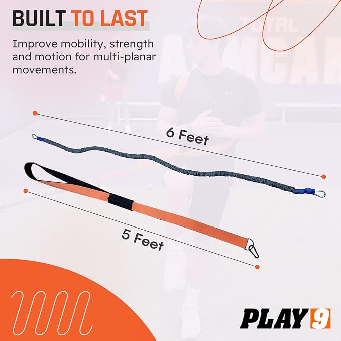 SHOP PLAY 9 Core & Hip Belt Resistance Band for Baseball & Softball Belt for Strength and Resistance - Bloomnest