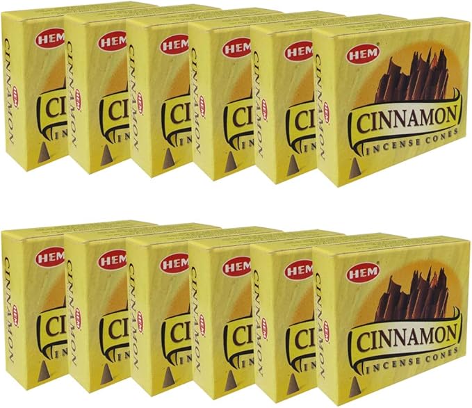 Cinnamon Incense Cones and Cone Incense Burner Bundle Insence Insense Hem Incense