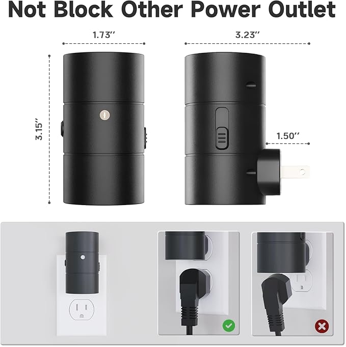 NIORSUN Night Lights Plug into Wall, Dimmable with 3 Color Modes & Auto On/Off Sensor, Ultra-Slim Nightlight for Hallway, Bathroom, Bedroom, Nursery, Kitchen (8 Pack, Black) - Bloomnest