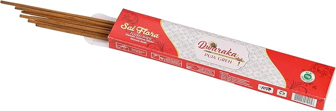 Dwaraka - Incense Sticks - Sai Flora, 100 Sticks, All Natural, Chemical Free DwarakaOrganic
