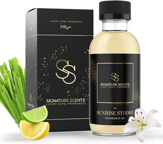 Luxury Hotel Diffuser Oil for Hotels and Homes - Aromatherapy Oils for use with an Essential Oil Diffuser at Home - Fragrance-Scent Diffuser Oil Blend (Sunrise Studio) 4.05fl oz (120ml) - Bloomnest