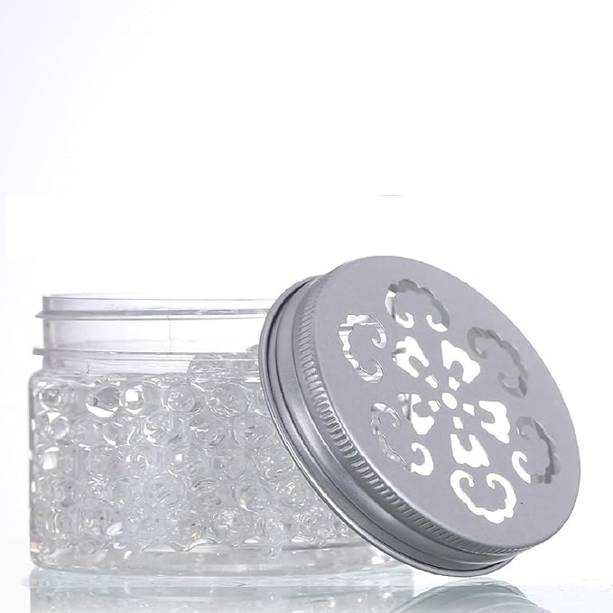 12 pcs 3 Styles Air Freshener Solid Perfume Aroma Diffuser Empty Storage Containers with Hollow Lids 80ml 2.7 OZ Screw Lid Round Jars Sample for Aromatherapy (12) - Bloomnest