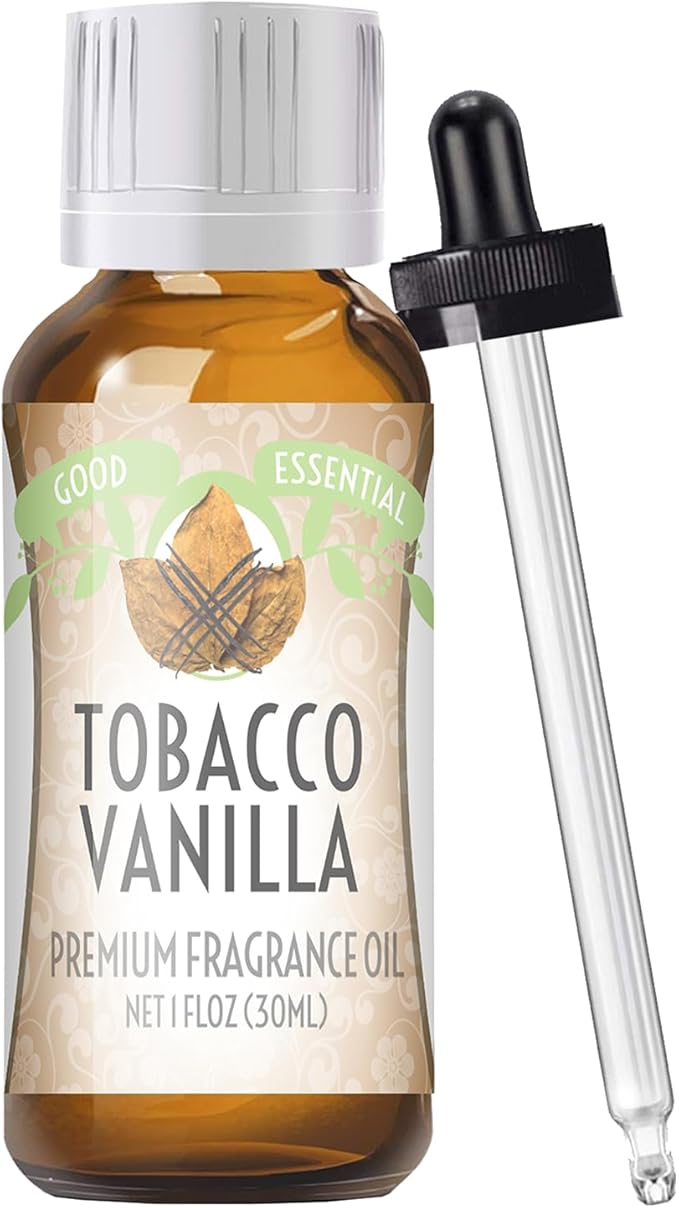 Good Essential Professional Tobacco Vanilla Fragrance Oil - 1 fl oz (30ml), for Diffusers, Candles, Soap, Lotion & Perfume Making GoodEssential