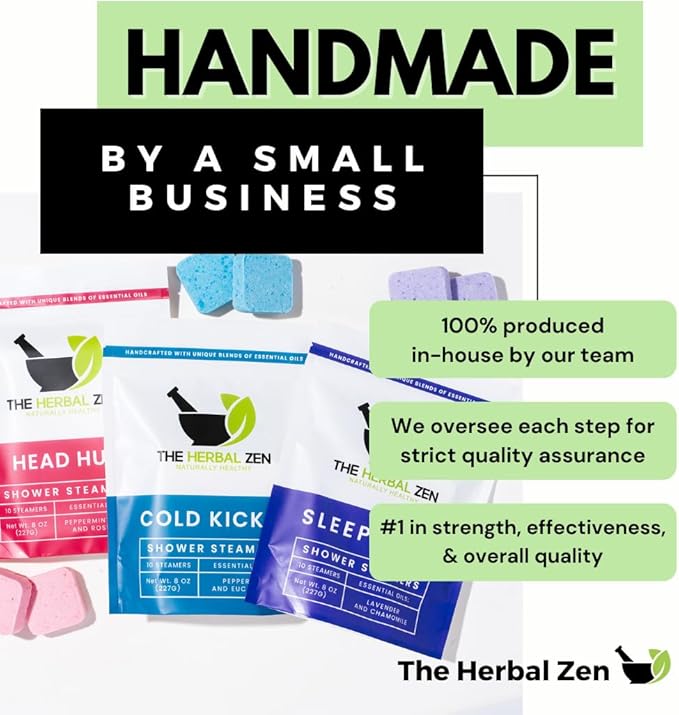 Bulk Shower Steamers with Essential Oils Combo Set by The Herbal Zen (3 Packs of 10 Tablets, Value Set), Bulk Shower Bombs, Relaxation Gift for Women and Men, Birthday Gifts, Mothers Day Gift - Bloomnest