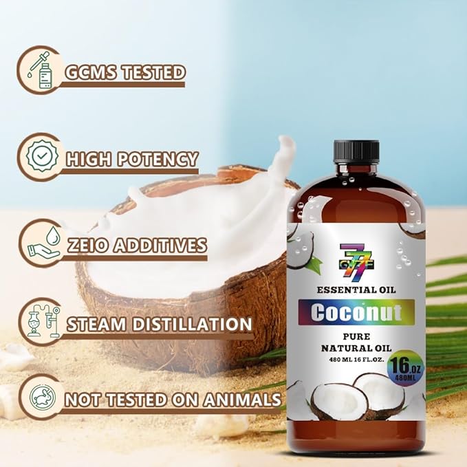 Coconut Essential Oil (16 oz/480 ml) — Coconut Oils for Aromatherapy, diffusers, humidifiers, Home fragrances, DIY Skin Care, Soap Making, DIY Candle, Yoga, and Meditation - Bloomnest