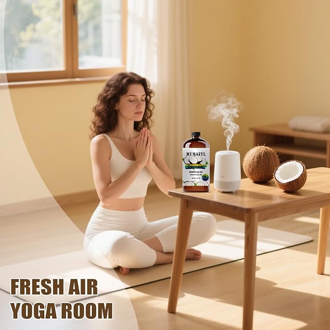 Coconut Essential Oil, Coconut Oil 16 Fl Oz 480ML for Diffuser Humidifier Yoga Cleaning DIY Candle Soap Making Essential Oils - Bloomnest