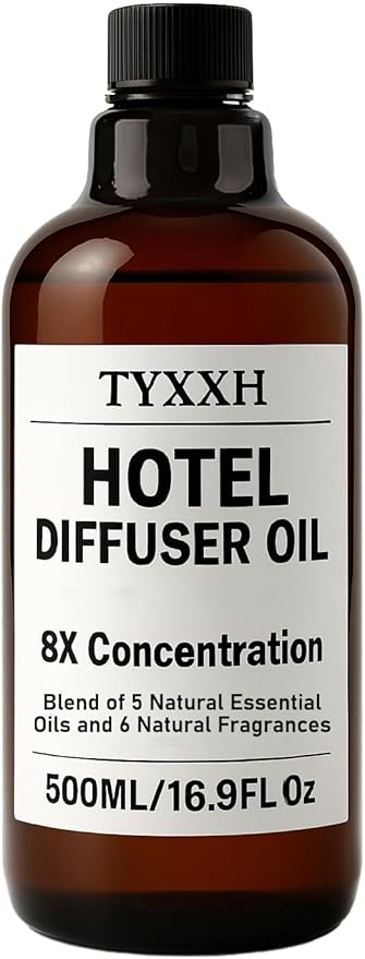 Hotel Diffuser Oil, Inspired by 5 Star Hotel - Lemon, Floral, Musk - Natural Scented Aromatherapy Essential Oil for Waterless & Cold Air Diffusers, Long-Lasting Aroma for Home, Spa - 16.9Fl Oz - Bloomnest
