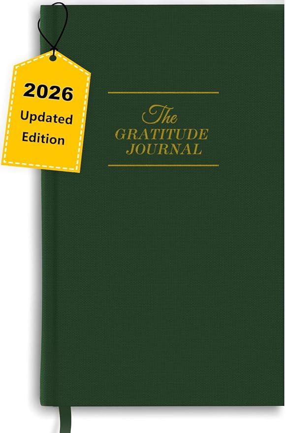 The Original Gratitude Journal with Inspiring Prompts & Quotes for Mindfulness, Reflection & Personal Growth - Daily Wellness Journal for Men & Women - Luxurious Earth Green Cover Bloomnest
