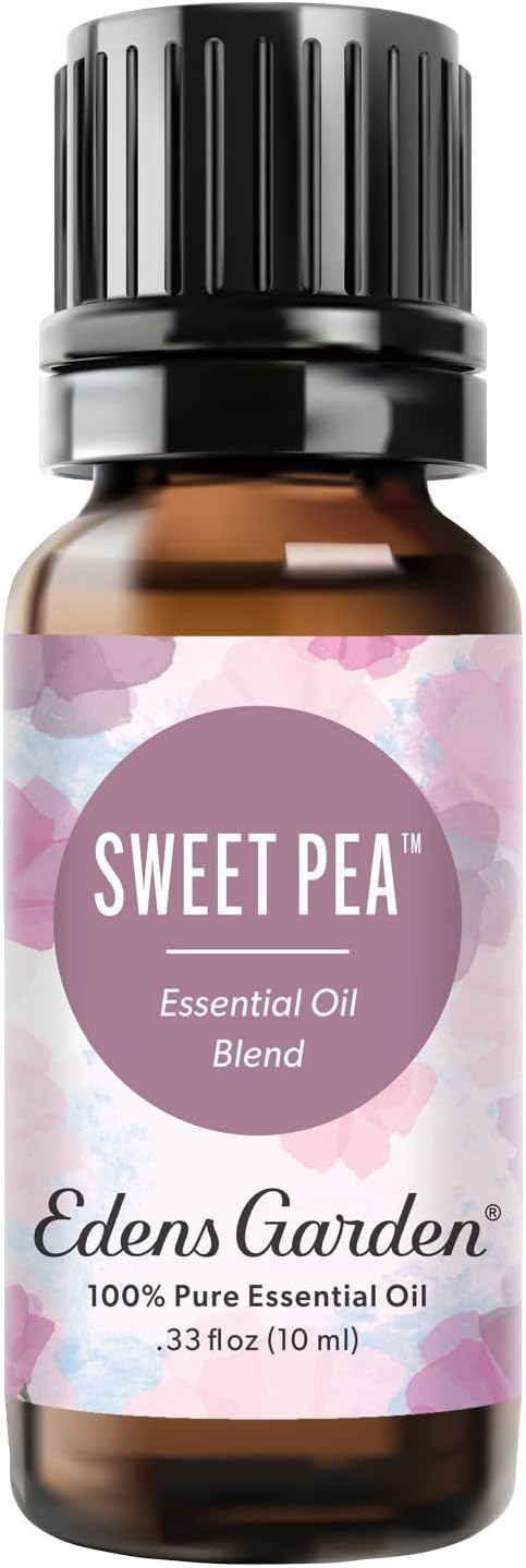 Edens Garden Sweet Pea Essential Oil Blend – 100% Pure Premium Grade & Toxin-Free, Undiluted, Best for Candle Making & Freshie Scents Natural Alternative, Soaps & Diffusers 10 ml (.33 fl oz) EdensGarden