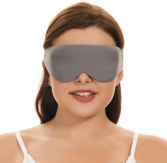 ALASKA BEAR Sleep Mask for Side Sleepers Patented Design, Cup-Shaped and Extra-Soft, 100 Blackout Eye Mask Shades Cover for Men and Women Home or Travel, Machine Washable, Dark Grey - Bloomnest
